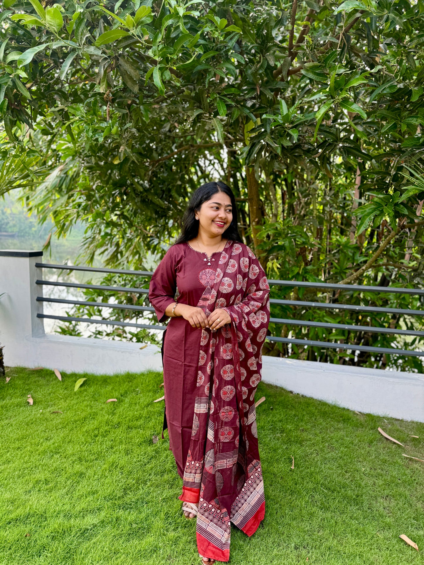 Elegant Brown Salwar Set – Daily Comfort & Style - A1403