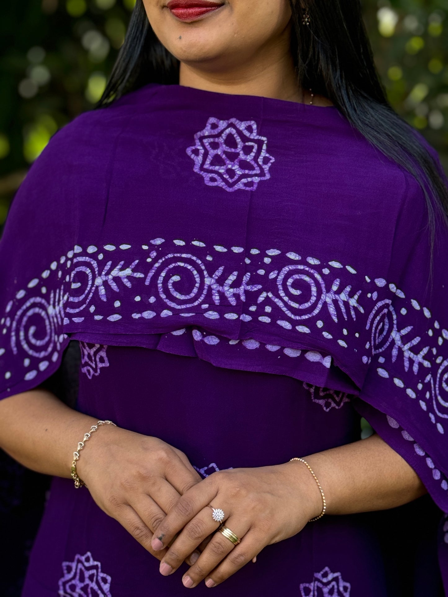 Purple Georgette Unstitched Churidar Material A1624