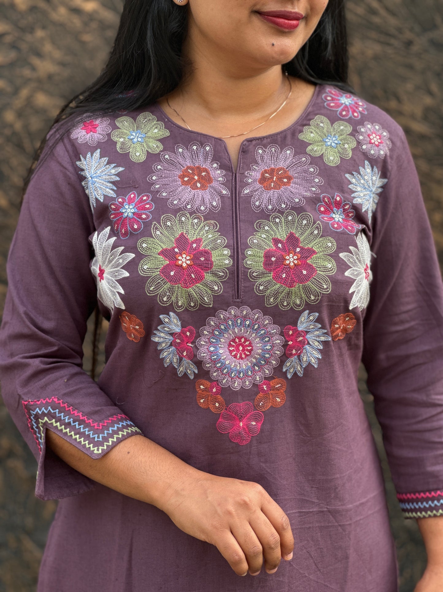 Lavender & Green Co-ord Set Effortless Elegance for Daily Wear-A1379