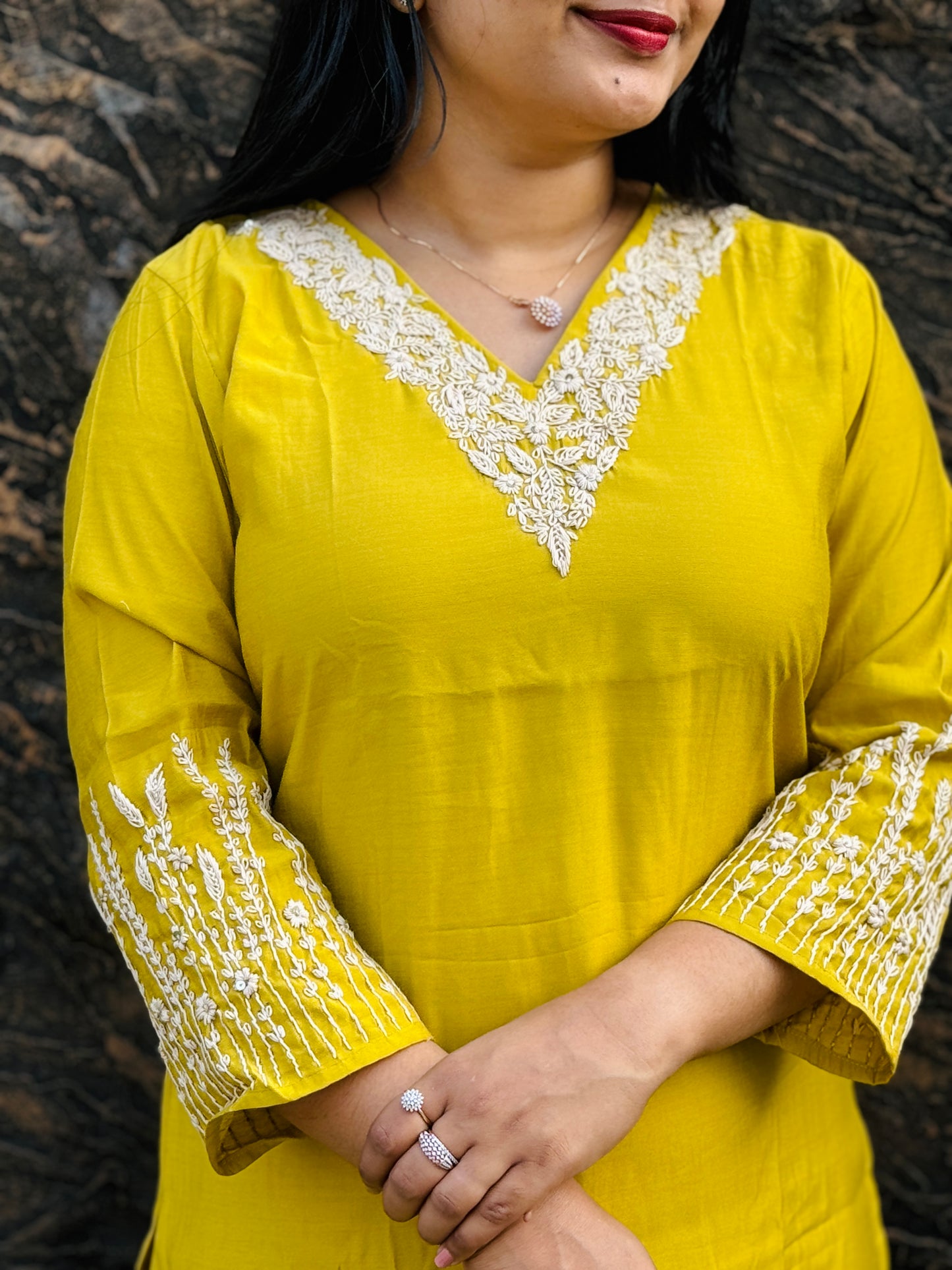 Elegant Yellow Silk 3-Piece Set 💛A1766