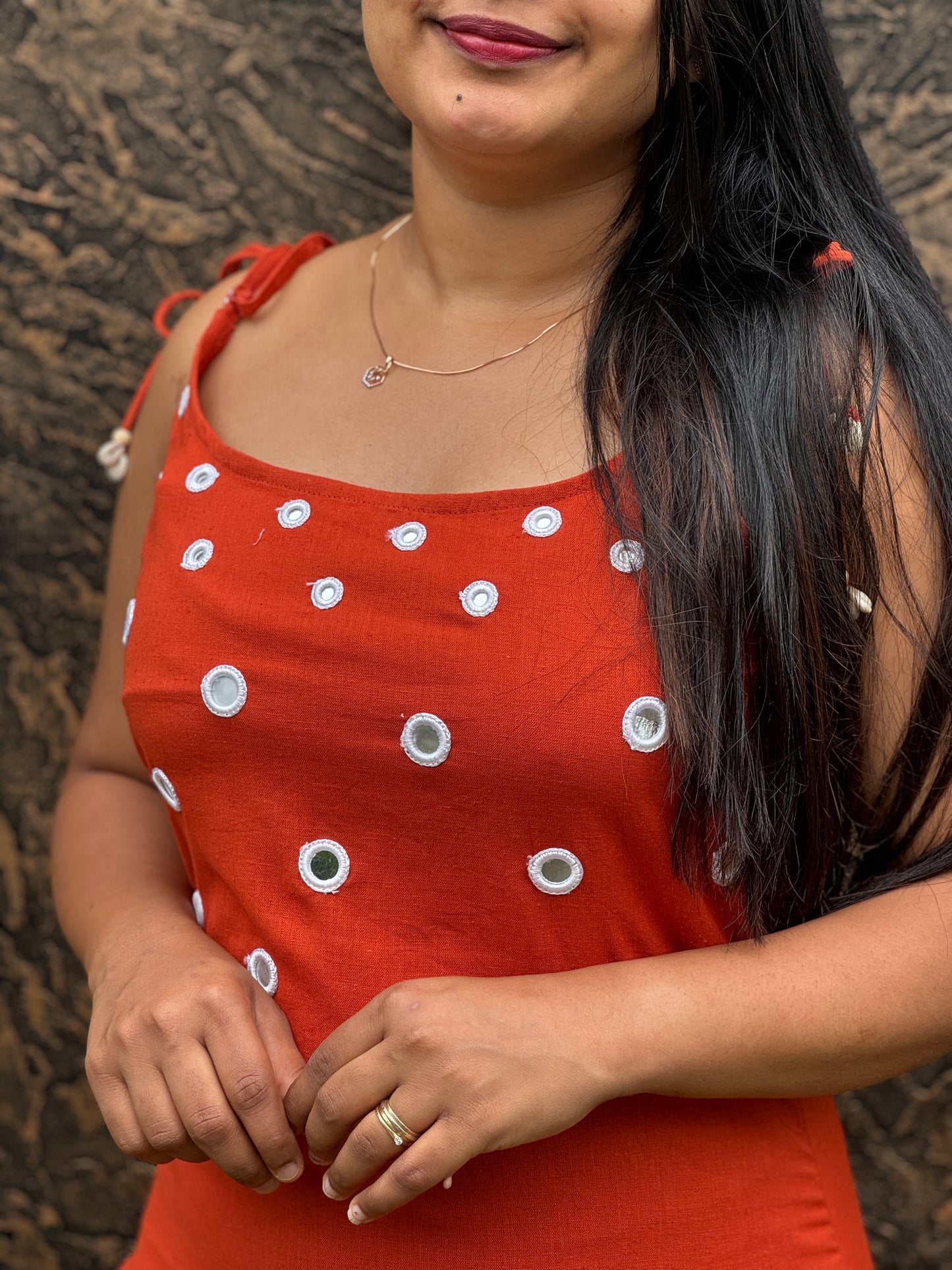 Brick red cord set in premium khadi cotton ā soft, breathable, and perfect for all-day wear. A1448