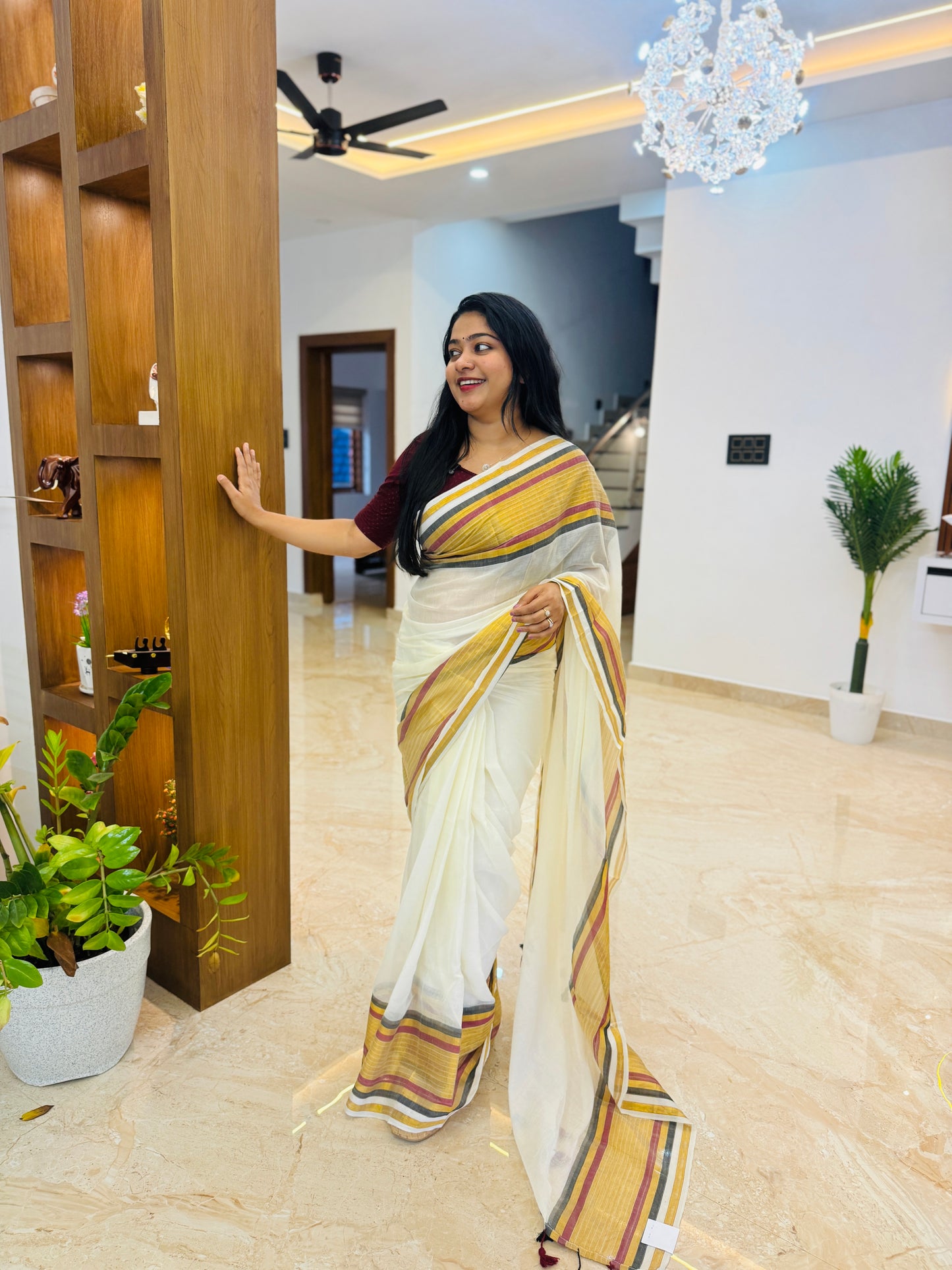 Onam Elegance in Mulcotton Saree A1952
