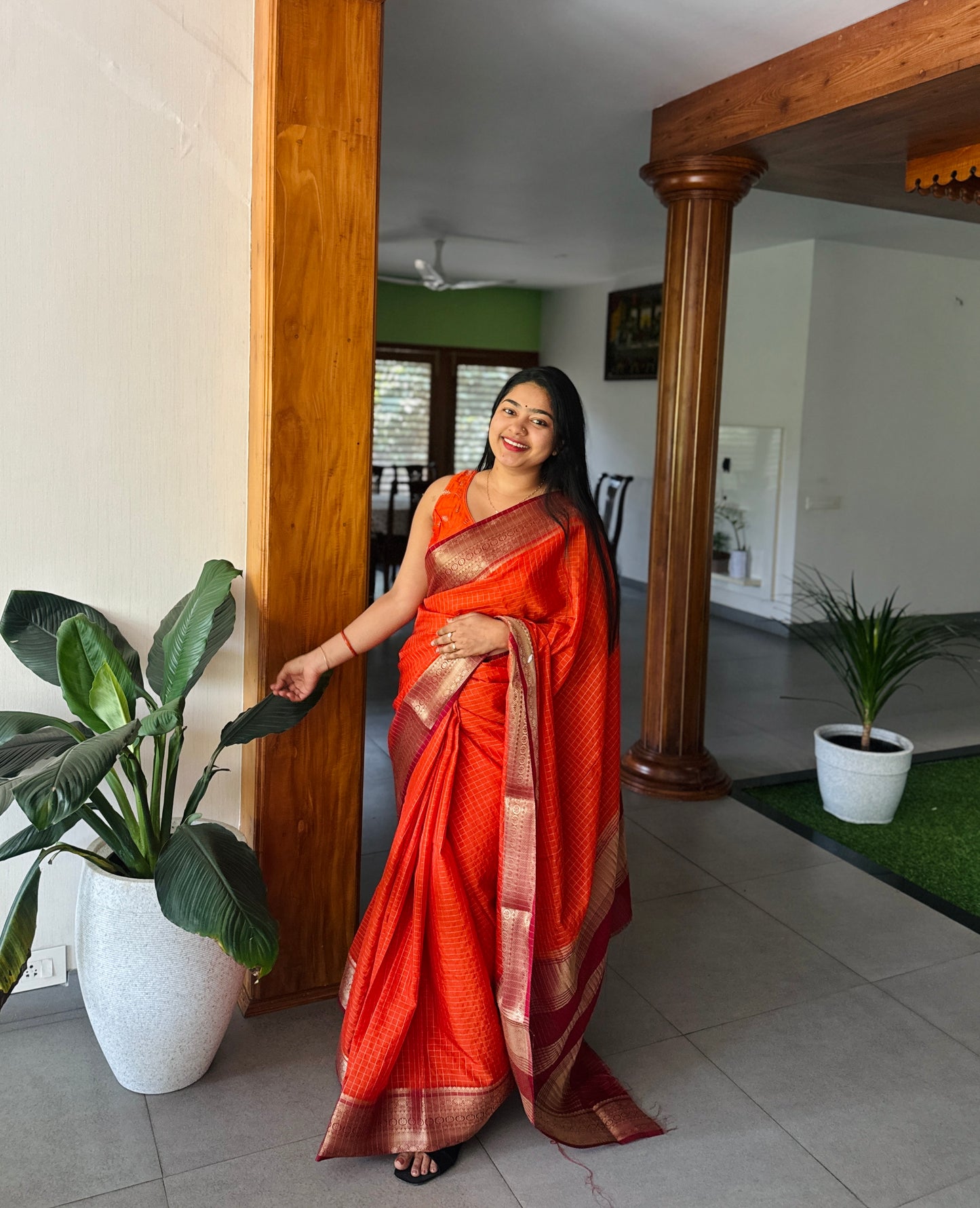 Semi Banarassi Georgette Saree. A1676