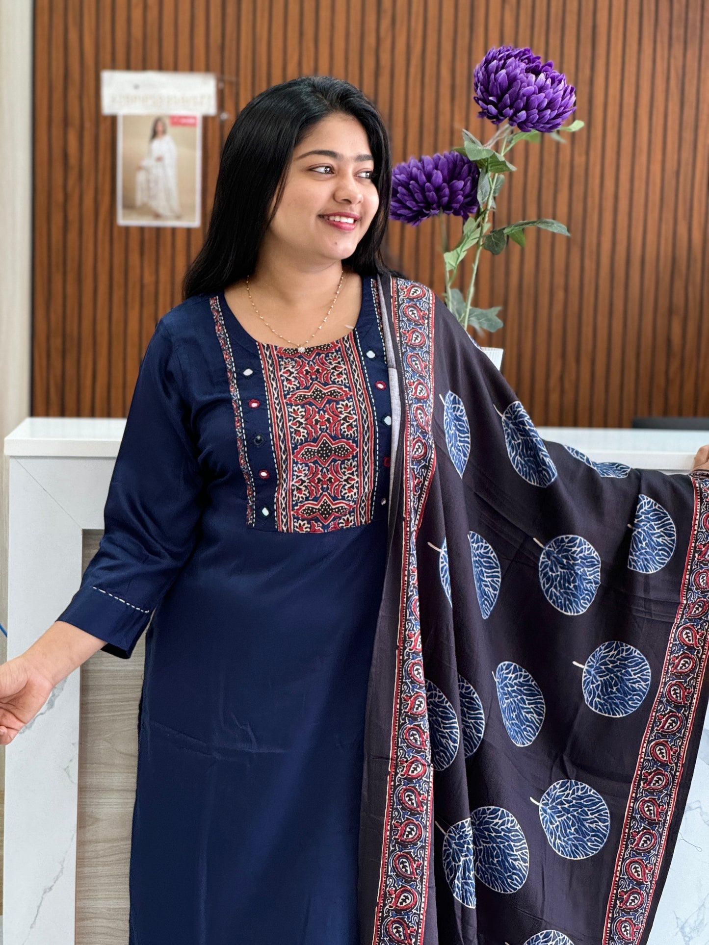 Premium Modal Silk three piece set Yellow & Red Combo. A1685