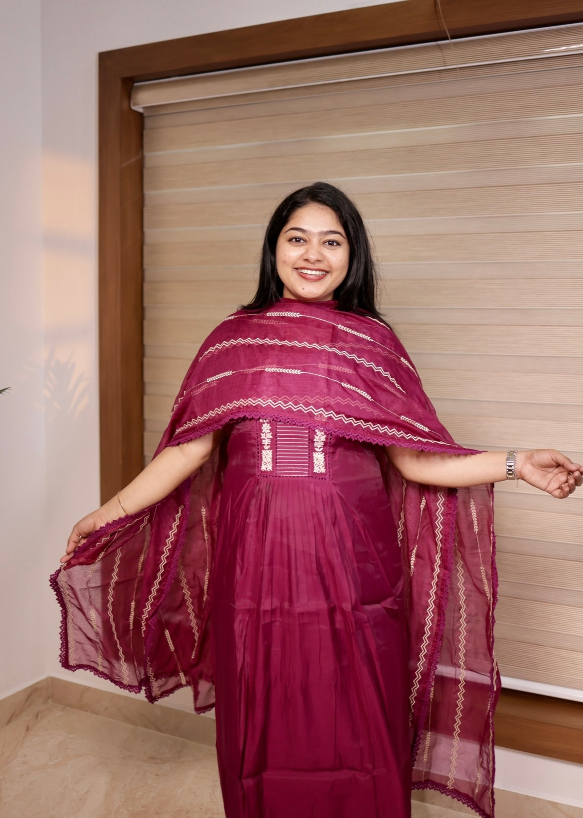 Pure Mul Chanderi Semi Unstitched Salwar Material A2026