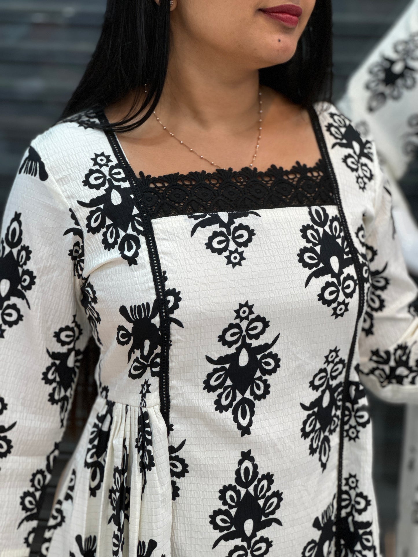 Textured Fabric Premium Frock A- 1565