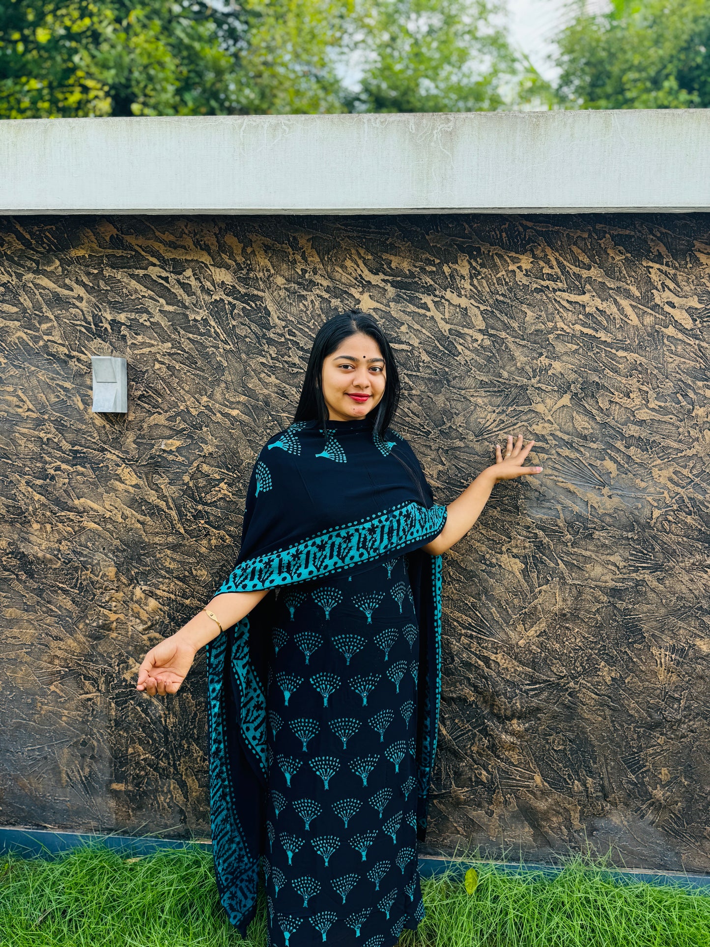 Unstitched three-piece premium georgette fabric. - A1439