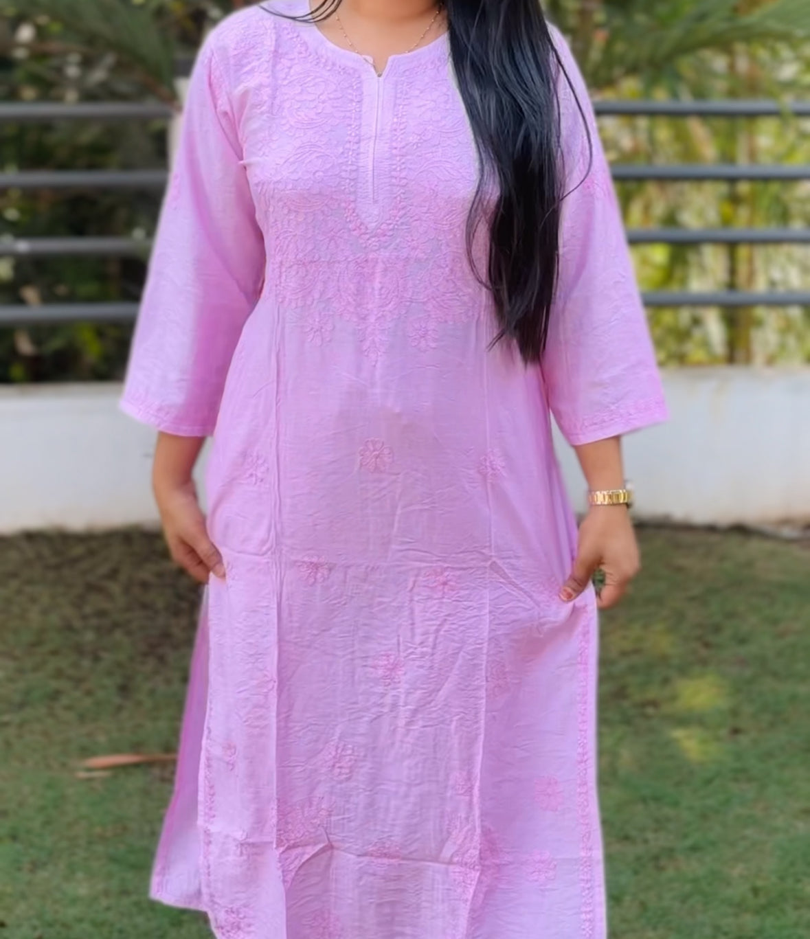 Premium Pink Chikankari Cordset ✨A1687