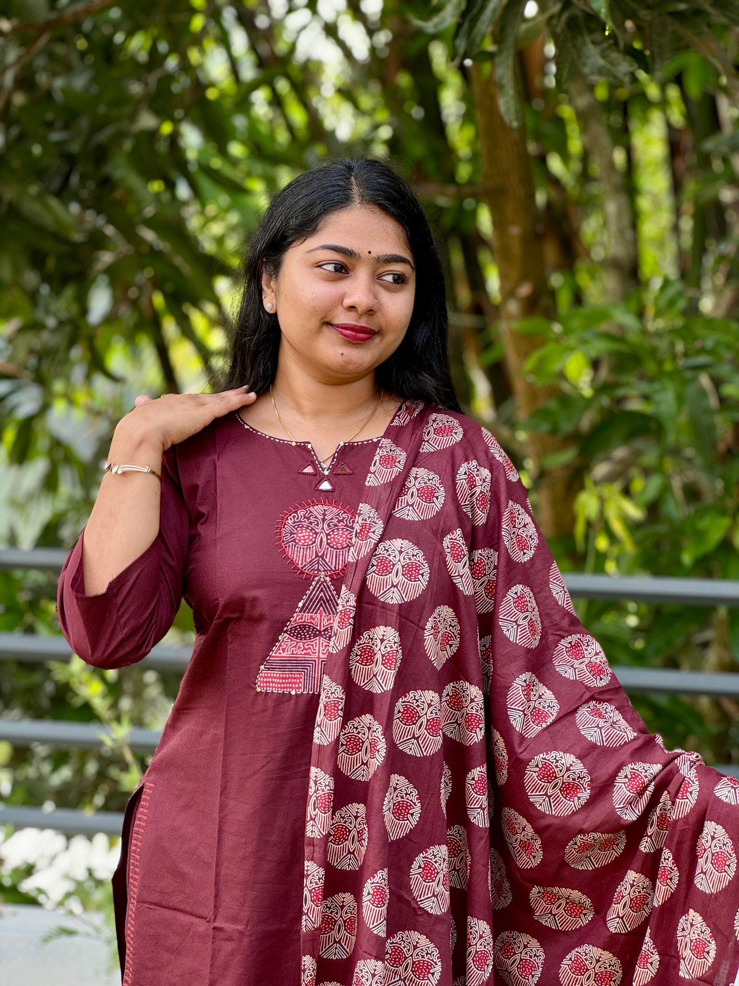 Elegant Brown Salwar Set – Daily Comfort & Style - A1403