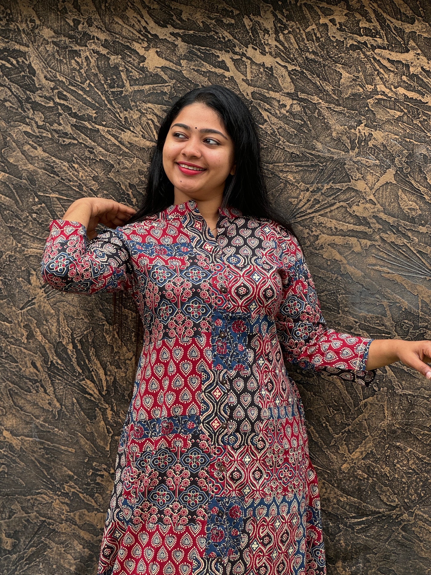 Pure Cotton Ajrak Top Sibley plazzo bottom -A1338