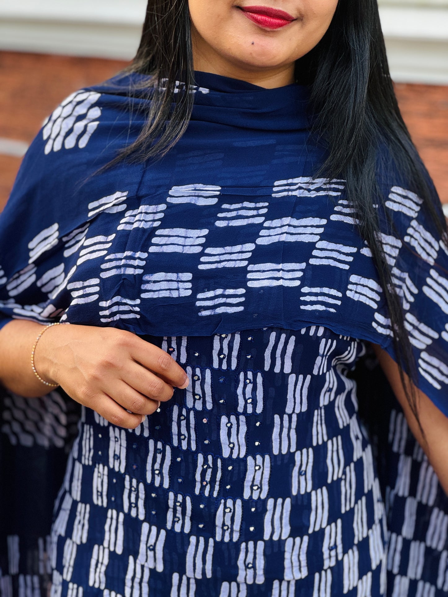Georgette Batik Print Unstitched Churidar Material
