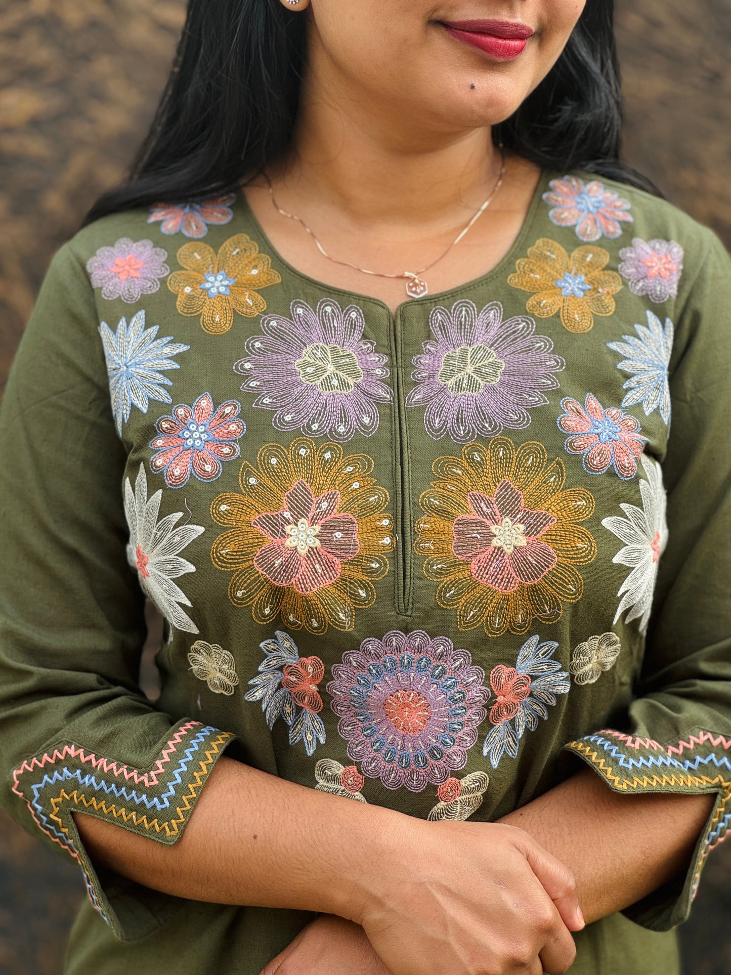 Lavender & Green Co-ord Set Effortless Elegance for Daily Wear-A1379