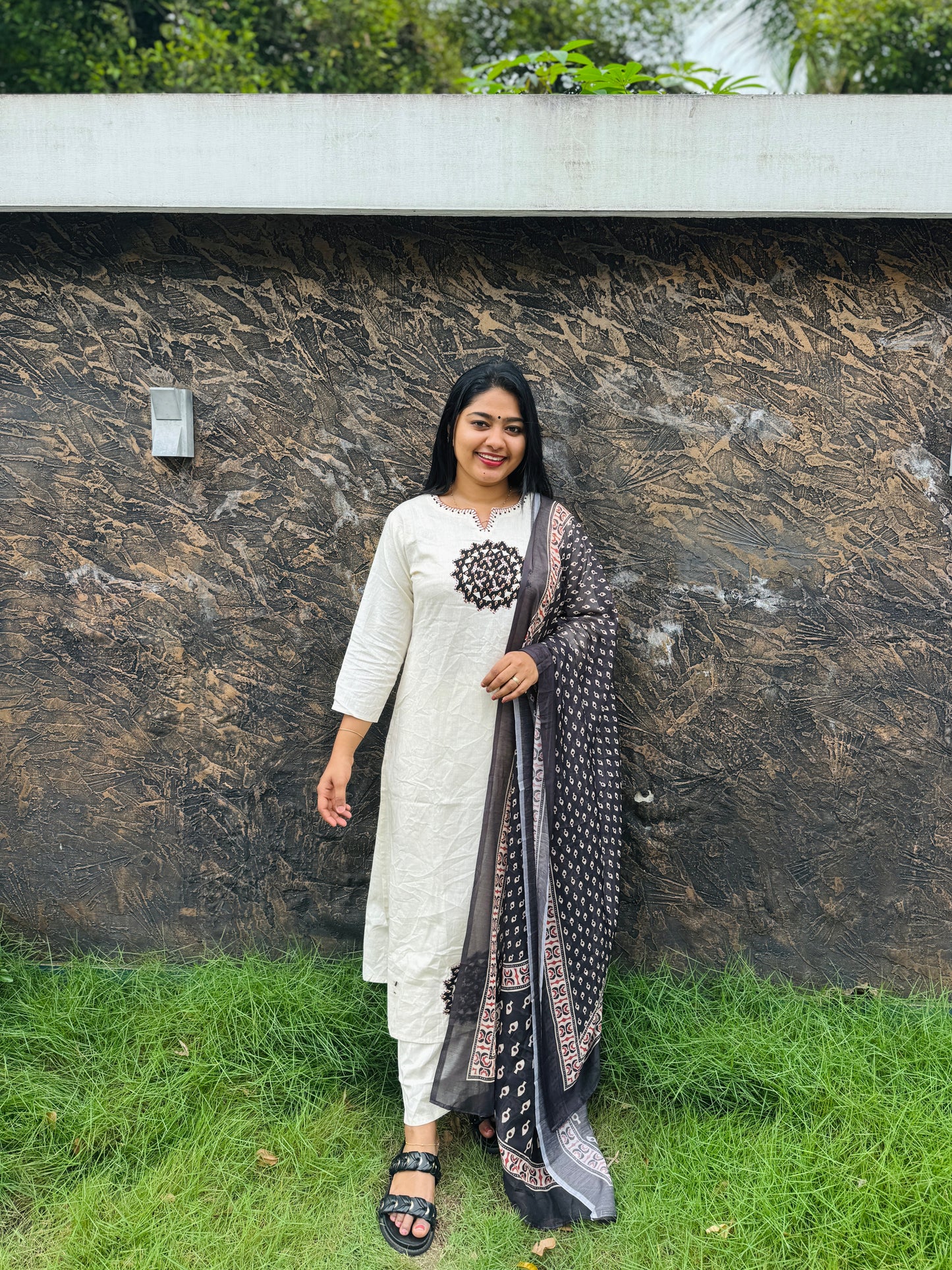 Khadi Cotton 3 Piece Perfect for Onam A - 1517