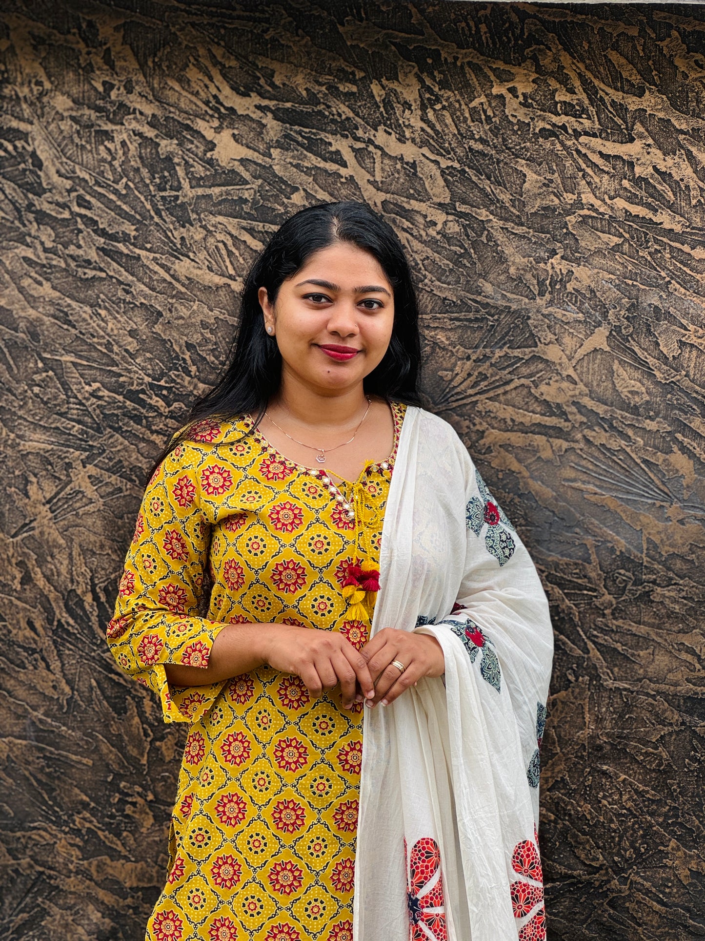 Yellow 3-Piece Set with Beautiful Printed Dupatta š¼ - A1419