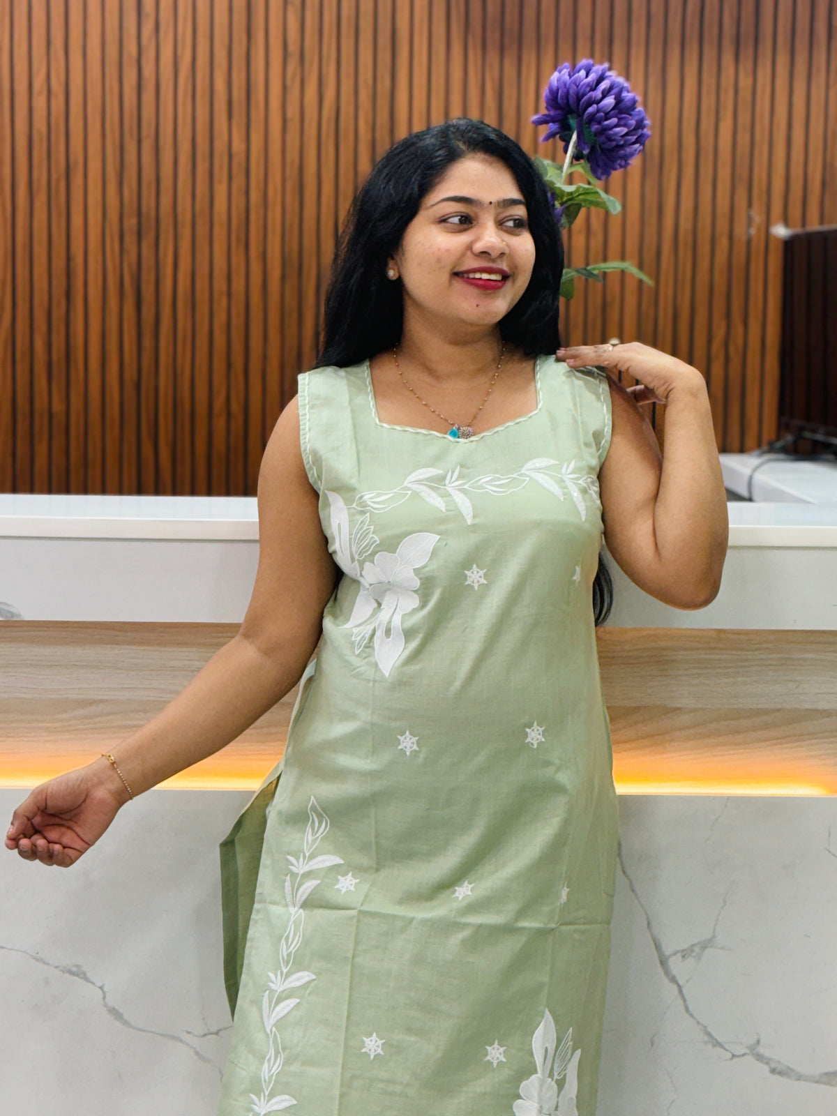 Sleeveless Embroidered Khadi Cotton Corset ✨A2041