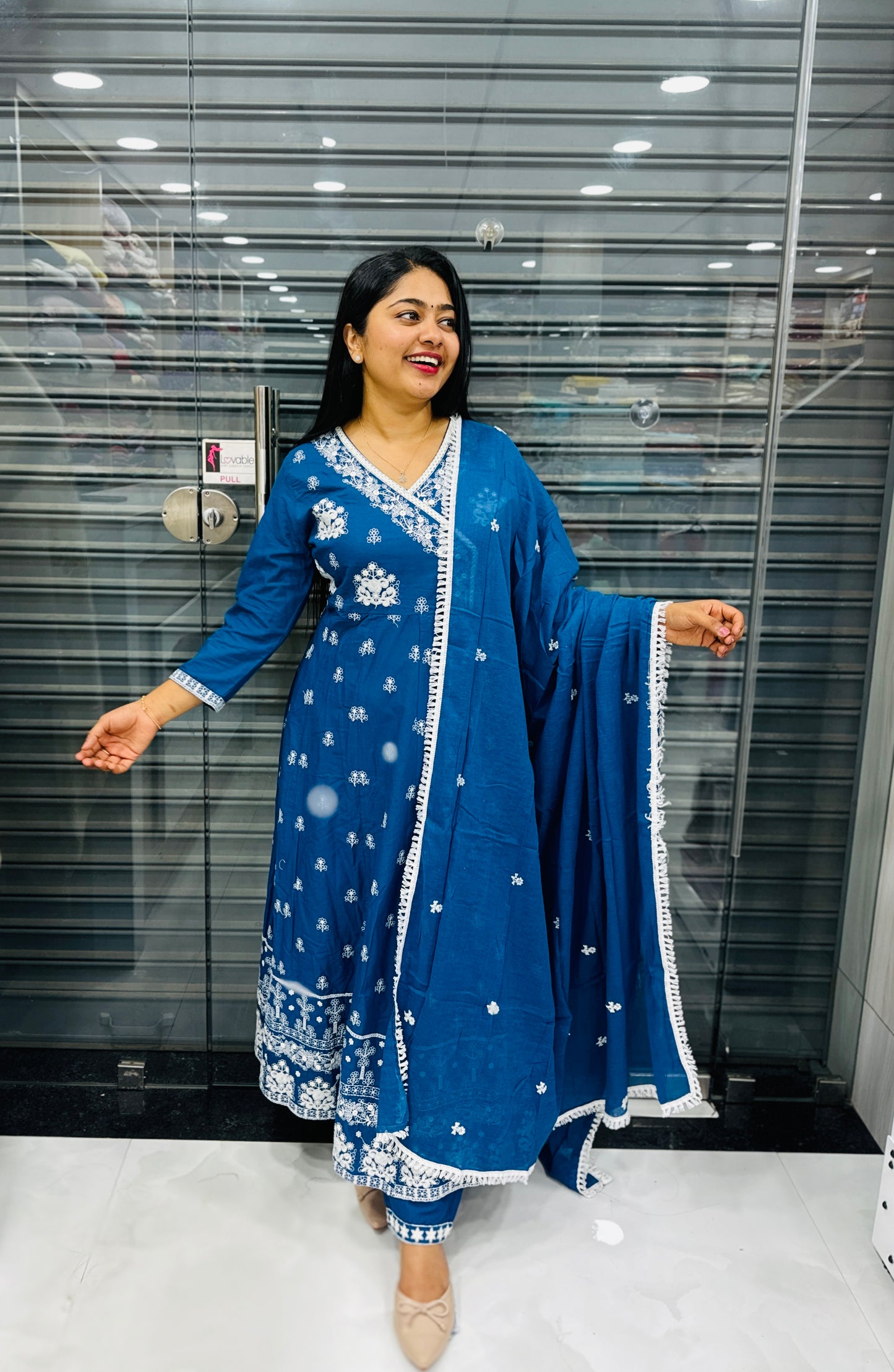 Cotton Anarkali Salwar Set A1610