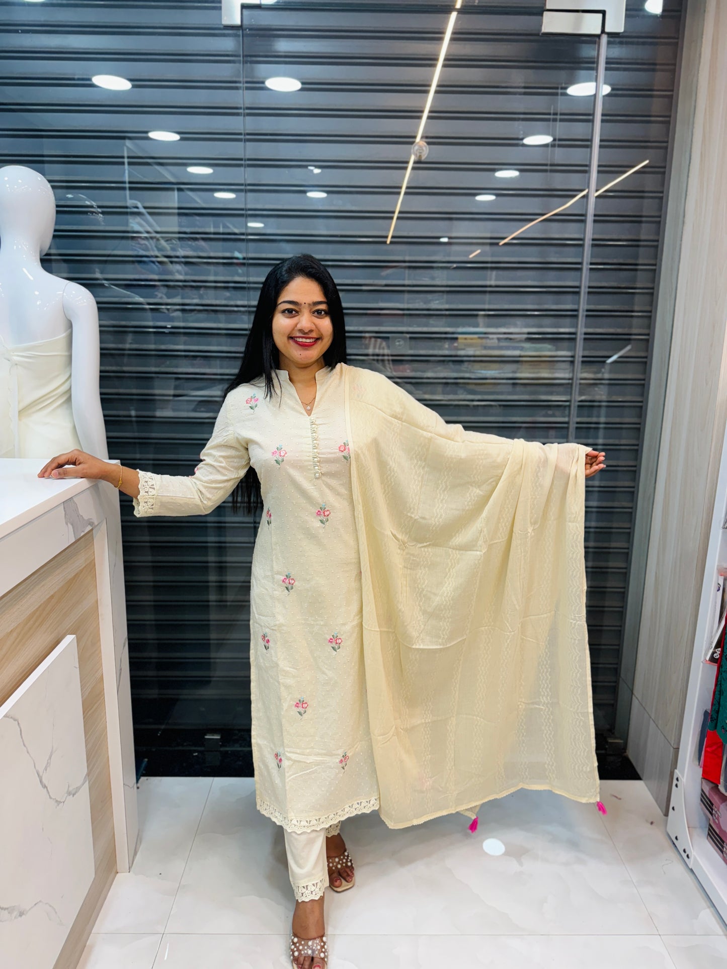 Premium Mul Mul Cotton 3 Piece A- 1576