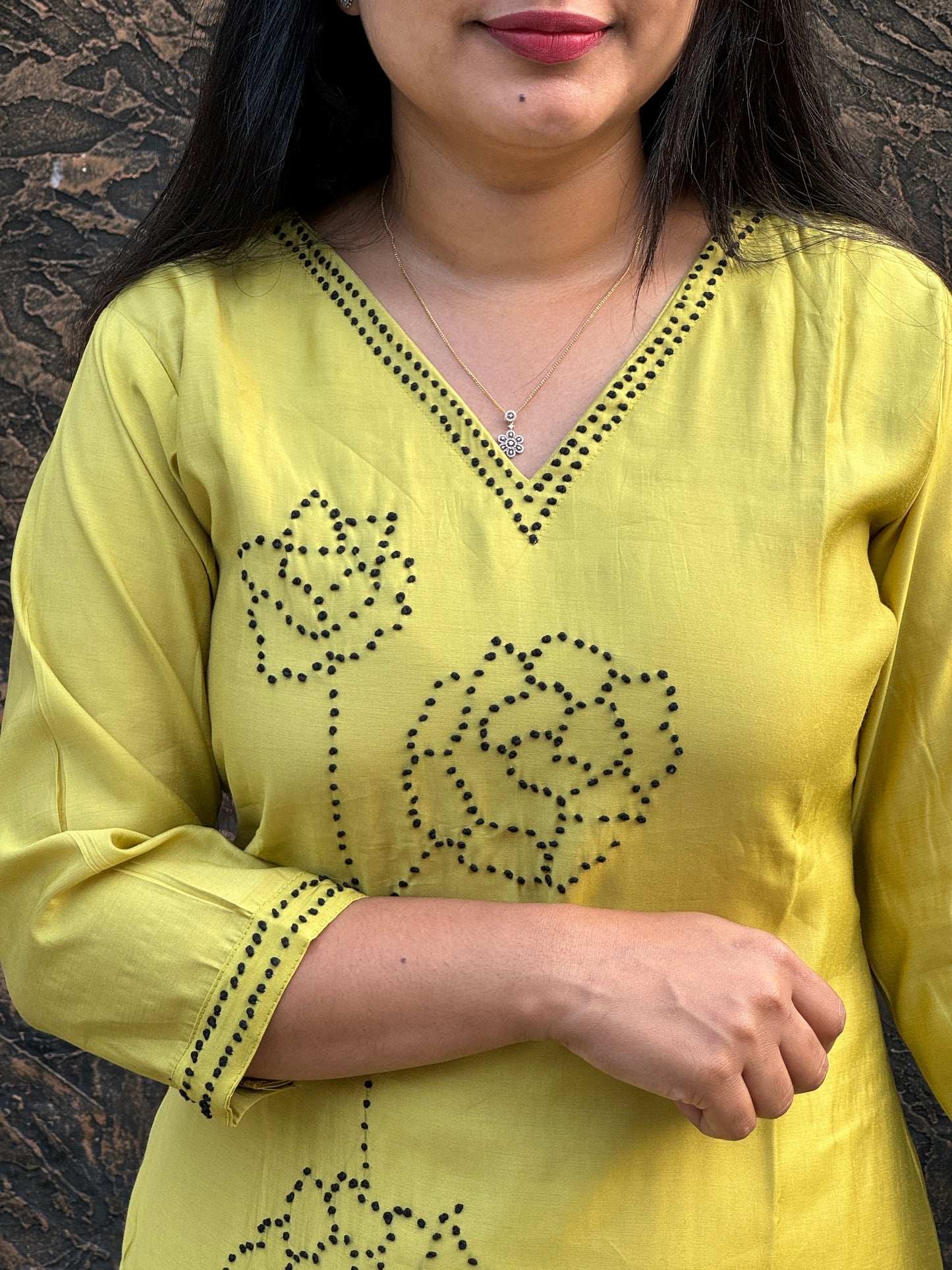 Lemon Yellow Soft Cotton 3 Piece Salwar Suit - A1305