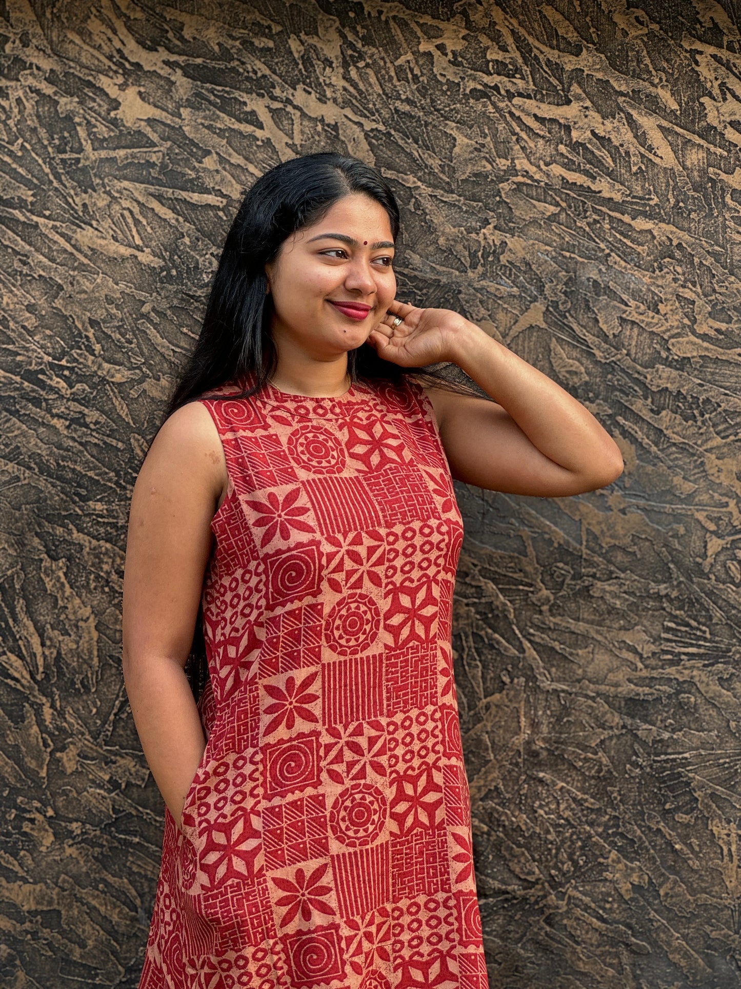 Red 2 piece Soft Cotton Co-ord Set-A1306