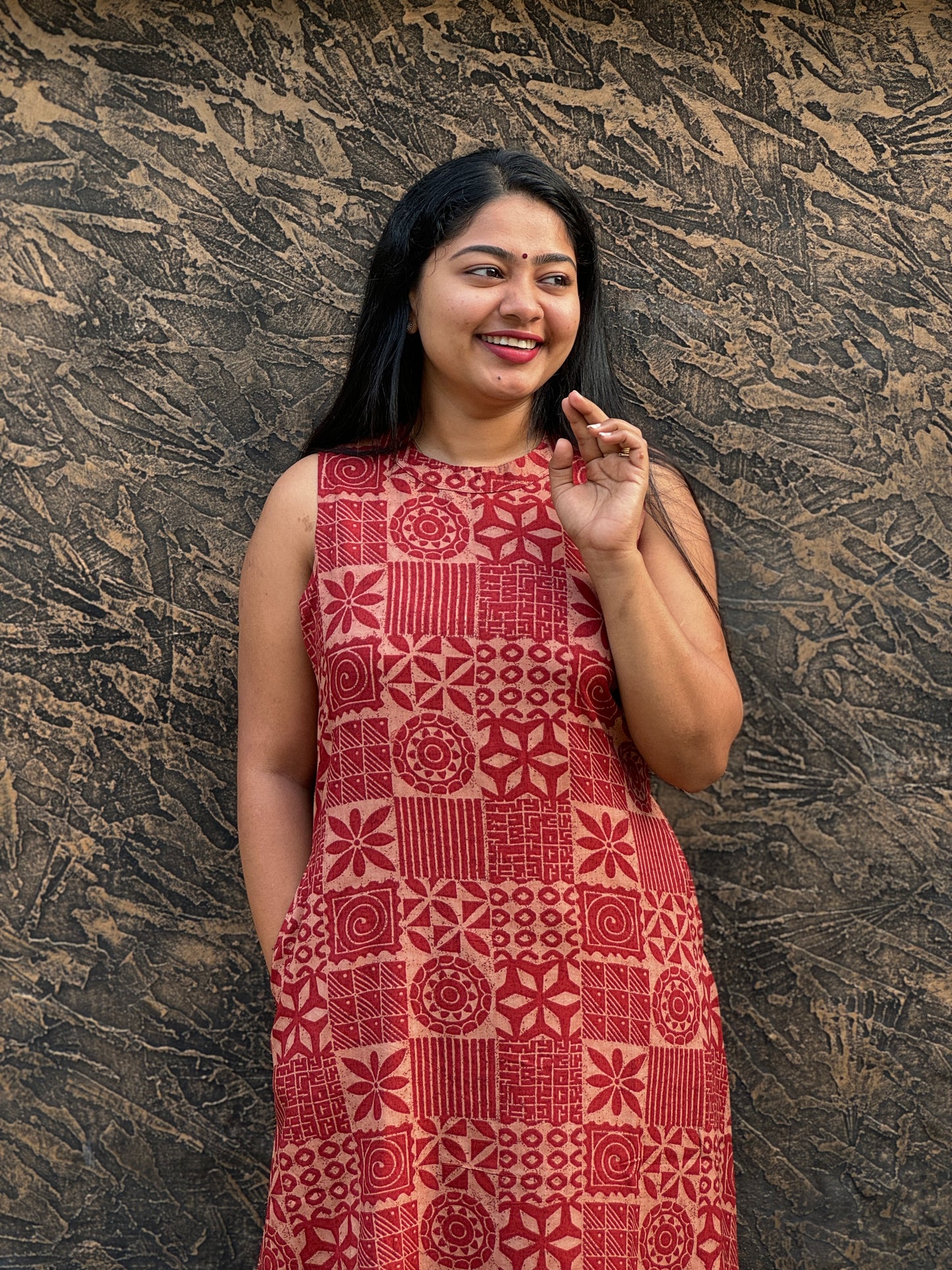 Red 2 piece Soft Cotton Co-ord Set-A1306