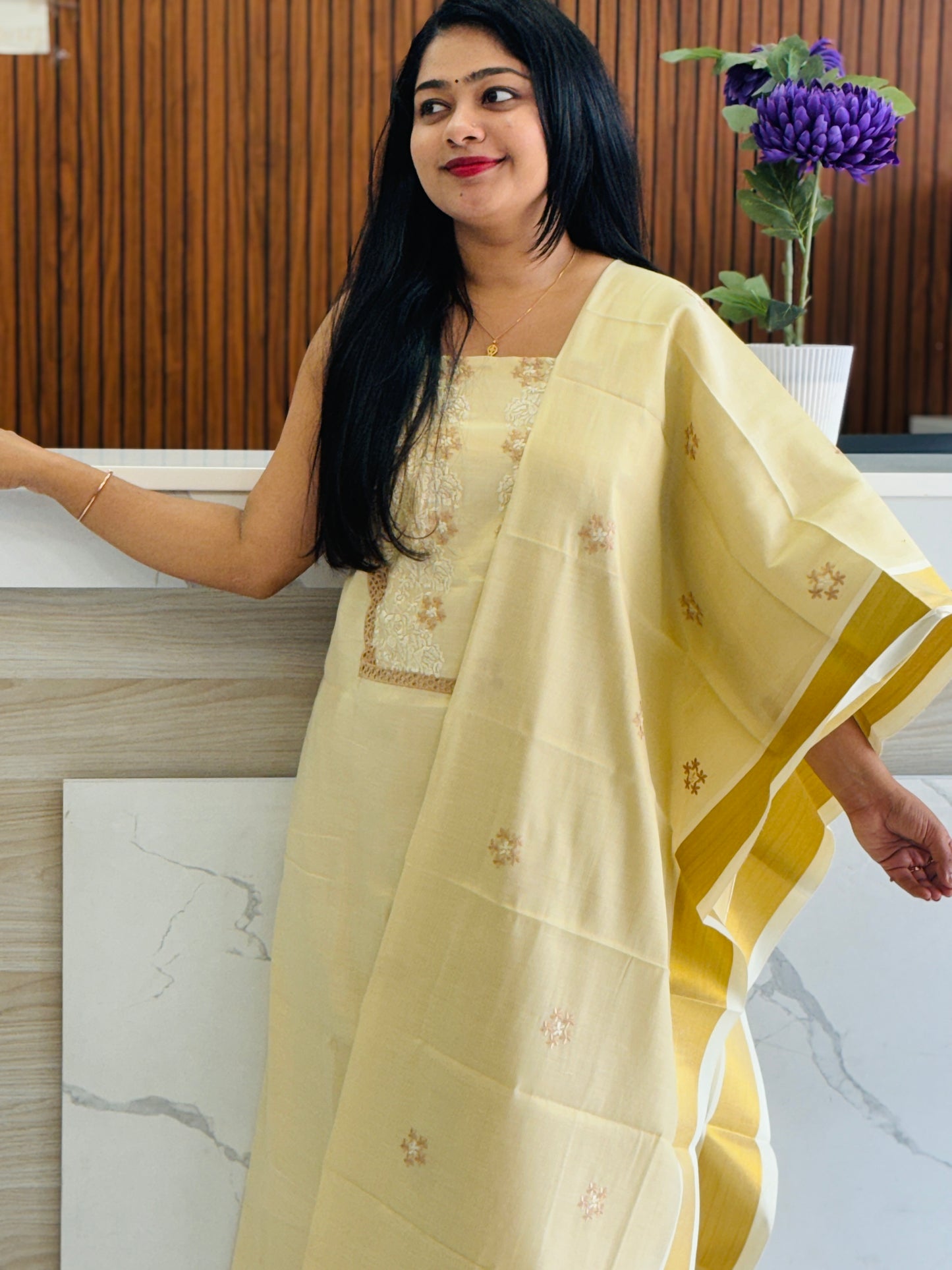 Onam Collection – Premium Unstitched Tissue Material A1995