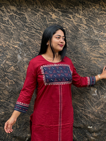 Maroon Shade Cordset Medium to 3XL A - 1502
