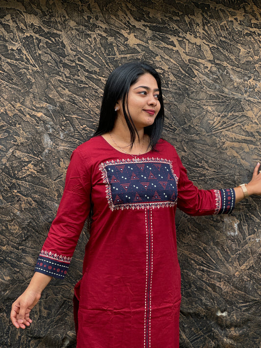 Maroon Shade Cordset Medium to 3XL A - 1502