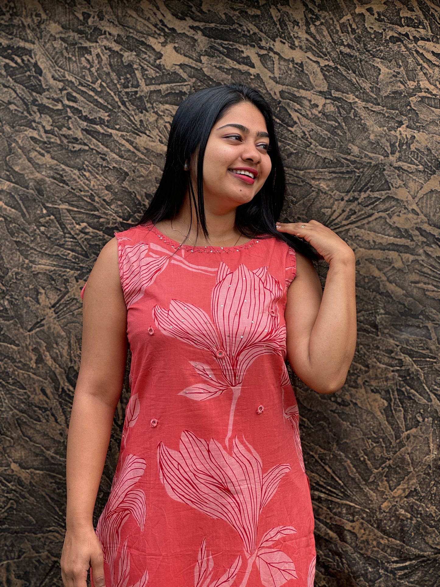 Daily Wear Sleevless  Cotton Cordset - A1437