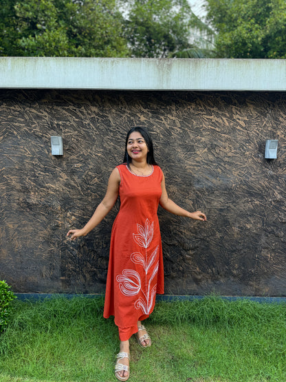 Elegant Khadi Cotton Cord Sets with Embroidery M to 3XL
