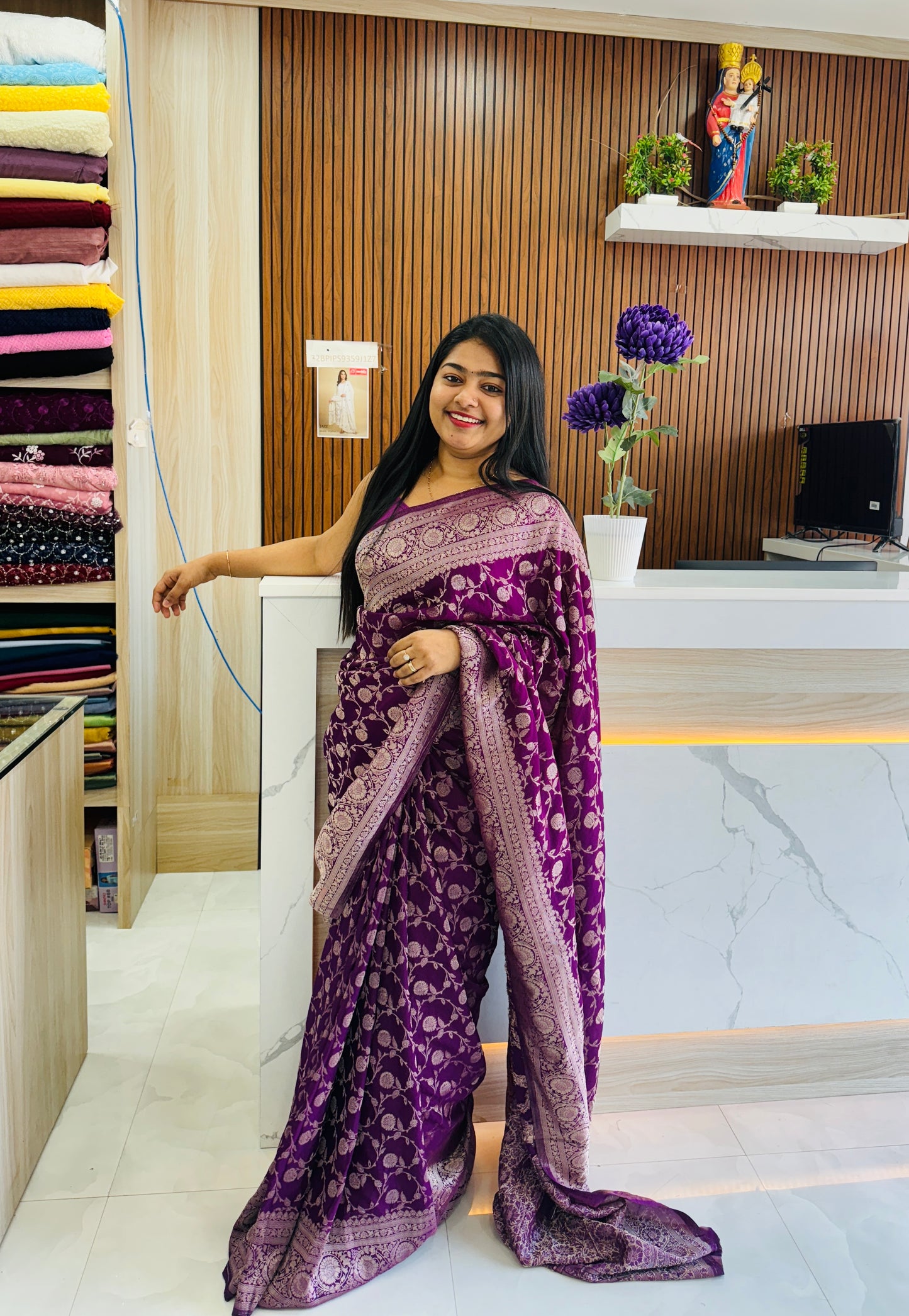 Royal Purple Banarasi Elegance 💜✨ A1686