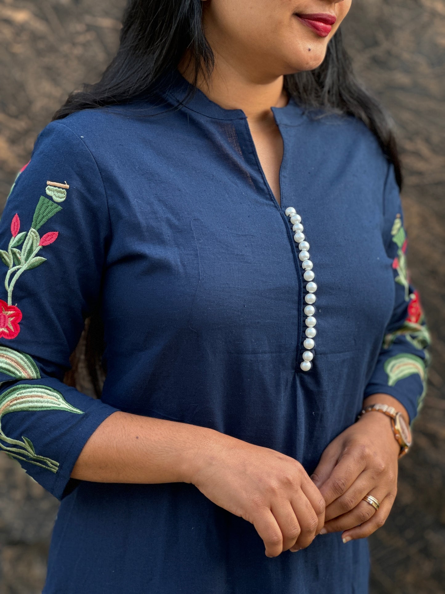 Elegant Blue & Wine Shade Cordset- A1394