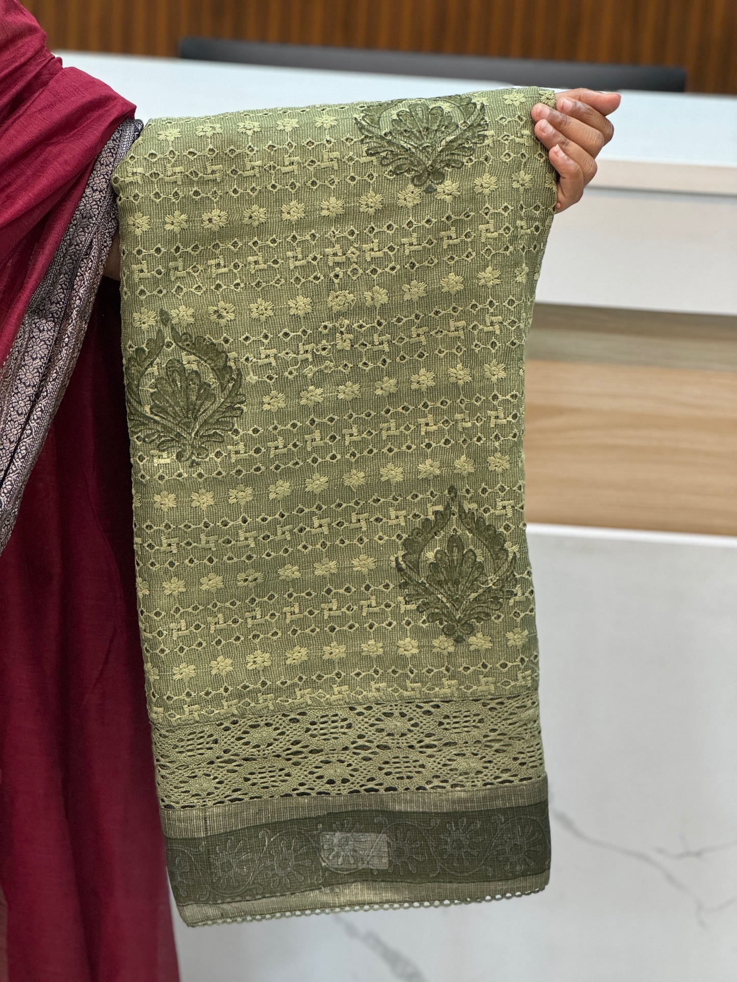 Premium Net Cota Saree - A1358