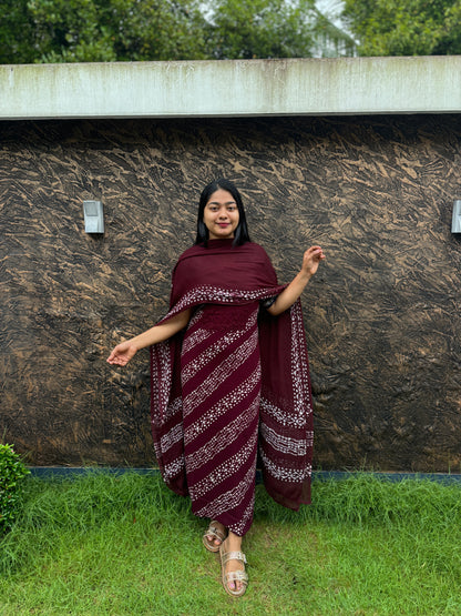 Unstitched three-piece set with intricate Chikankari threadwork on premium georgette fabric. - A1450