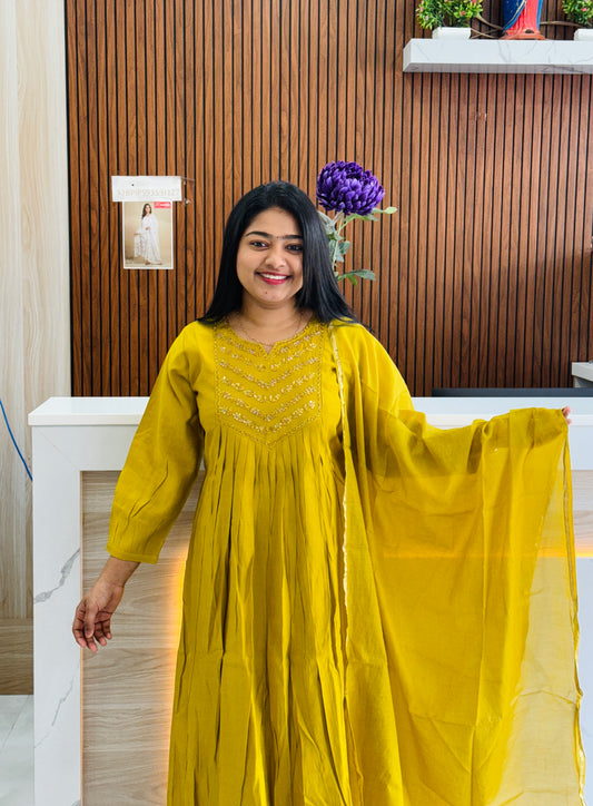 Purple Chanderi Silk 3 piece Salwar A1658