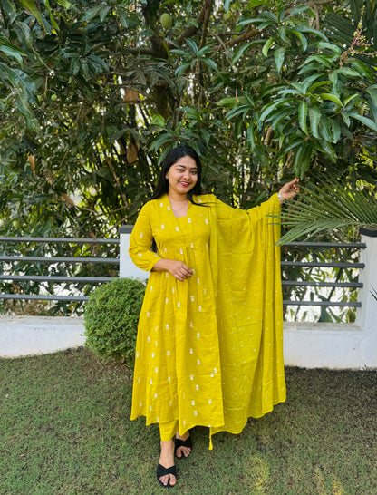 Lime yellow Shade Salwar Set A1677