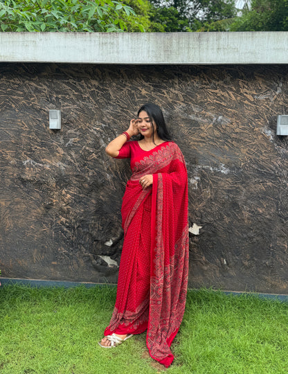 Function Wear Viscose Georgette Saree A1583