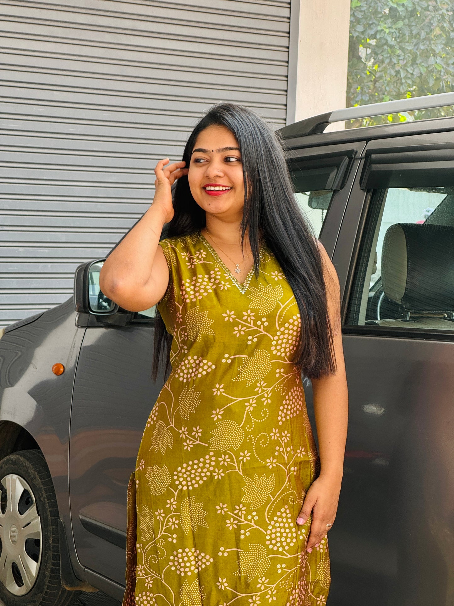 Muslin Silk Sleevless Cordset