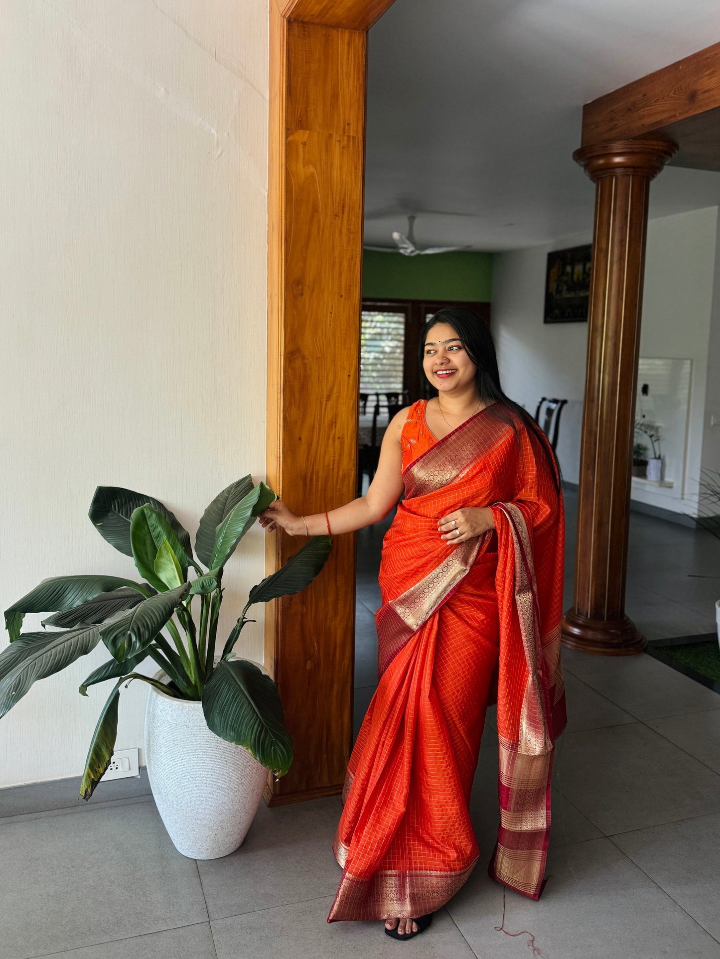 Semi Banarassi Georgette Saree. A1676