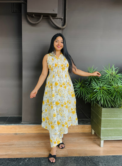 Cotton Sleevless Cordset