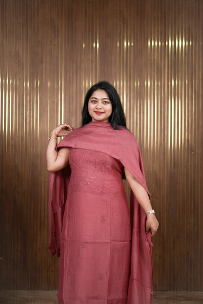 Premium Mul Chanderi Lucknow Chikankari ✨A1997
