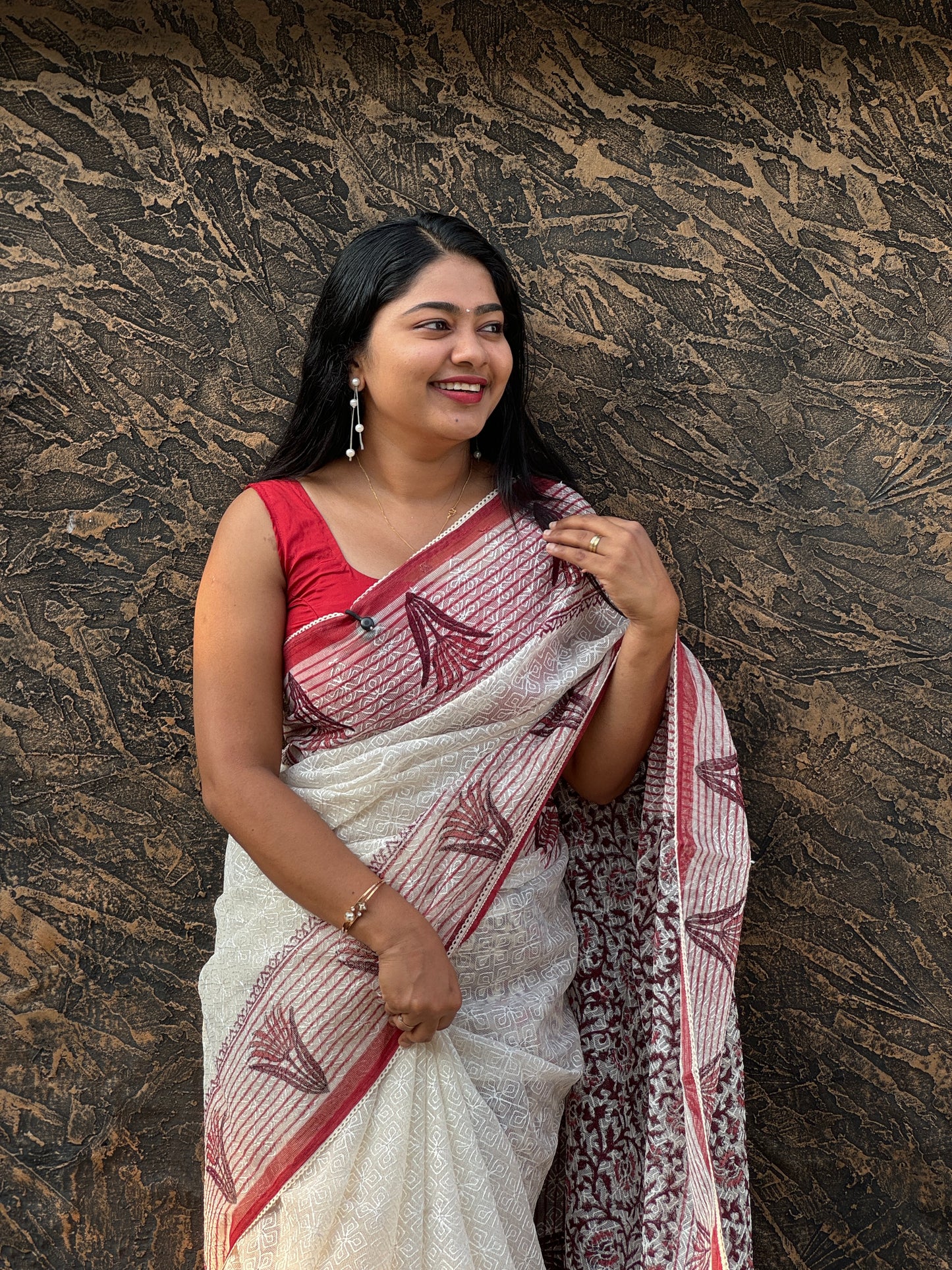 Tepchi Kota Hand Block Print Saree-A1327