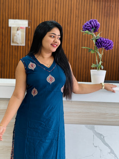 Royal Blue & Green  Comfort Set A1704