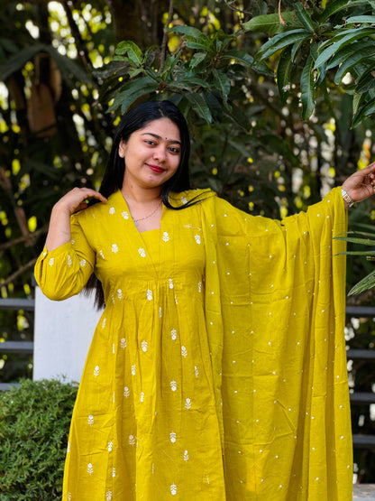 Lime yellow Shade Salwar Set A1677