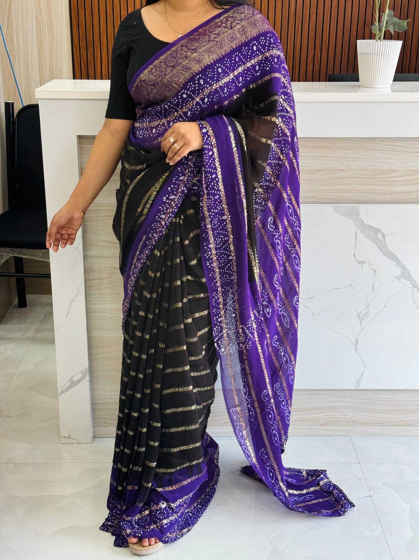 Georgette Banarasi Saree A1720