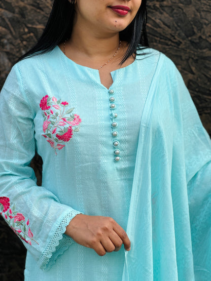 Premium Mul Mul Cotton 3 Piece - A1466