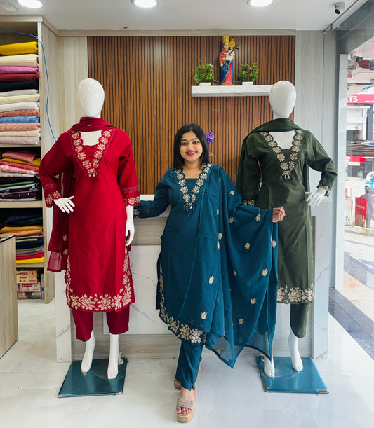 Elegant Premium Cotton 3-Piece Set A1969