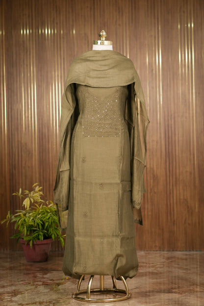 Premium Mul Chanderi Lucknow Chikankari ✨A1997