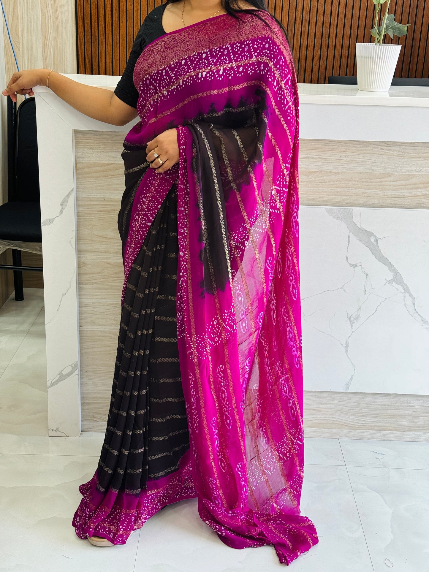 Georgette Banarasi Saree A1720