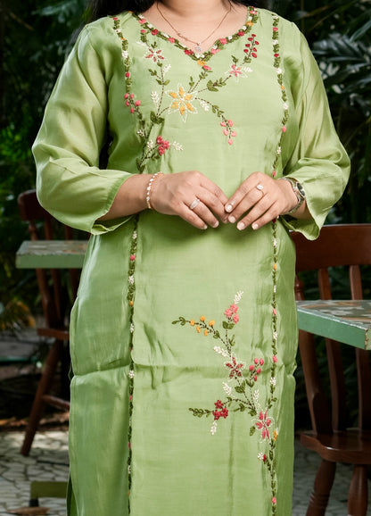 Chanderi Silk 3-Piece Salwar Set ✨A2012