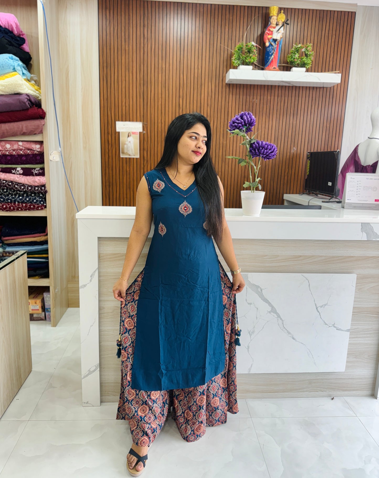 Royal Blue & Green  Comfort Set A1704